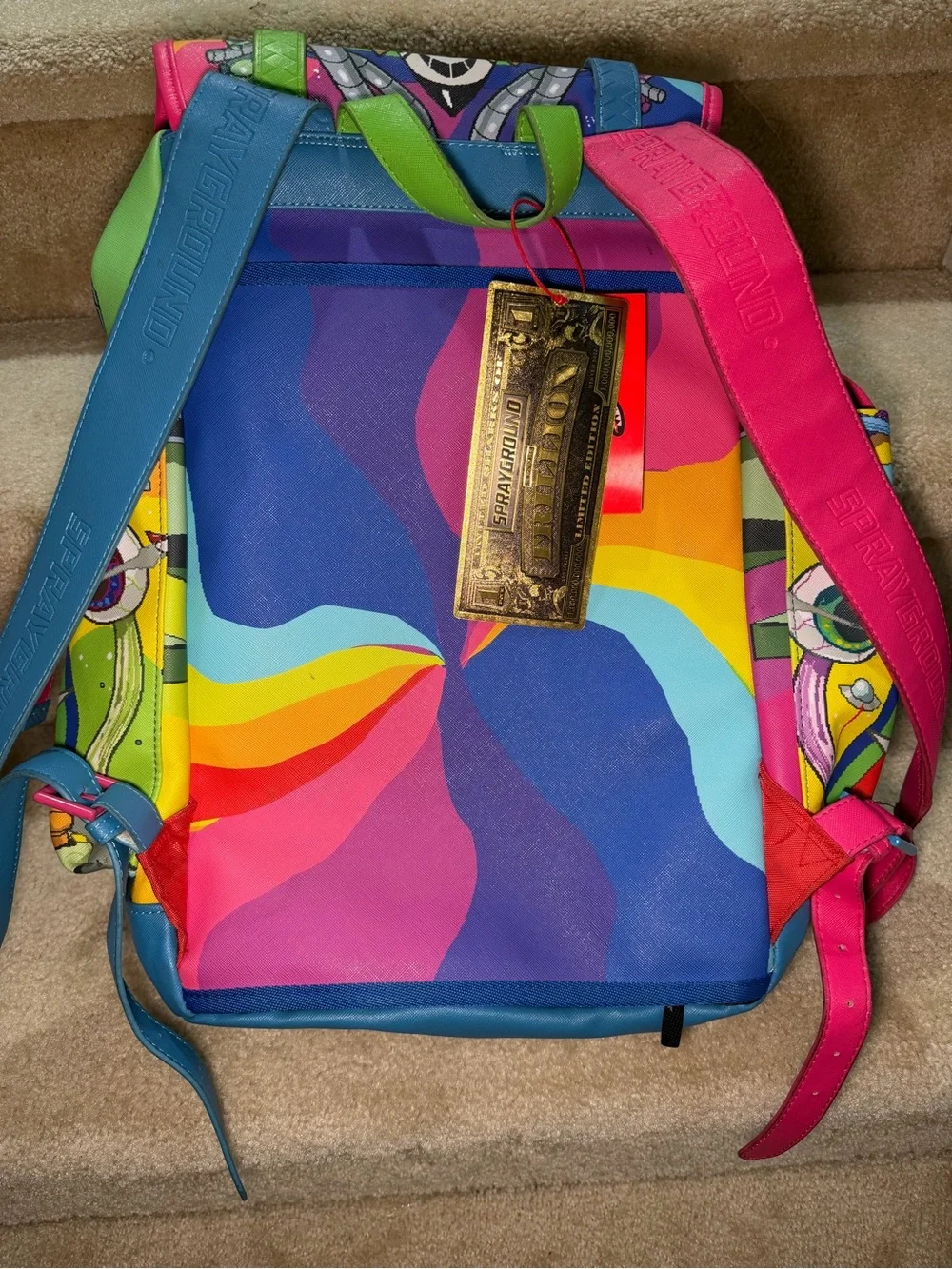 Limited Edition Sprayground Chaotic Universe Monte Carlo Bag-Multicolor Backpack